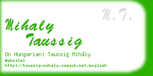 mihaly taussig business card